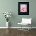 thumbnail image 3 of Li Bo 'Pink Peonie II' Black Matted Framed Art, 3 of 4