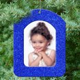 thumbnail image 2 of Expressly Yours! Mini Magnetic Glitter Picture Frame Christmas Ornaments with Photo Protectors, Vertical Blue, 6-Pack, 2 of 7