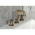 thumbnail image 4 of Kingston Brass KS1413KNX Convergent Two-Handle 3-Hole Deck Mount Widespread Bathroom Faucet with Push Pop-Up Drain in Antique Brass, 4 of 8