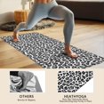 thumbnail image 4 of Black Leopard Print Hot Yoga Mat Towel Non Slip for Hot Yoga - Quick-Drying Yoga Mat Cover with 4 Corner Pockets with Travel Bag - Hot Yoga Towel Non Slip 74"x26", 4 of 6