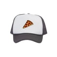 thumbnail image 1 of Adult Men's Pepperoni Pizza Slice Rope Foam Trucker Hat, White/Dark Grey, 1 of 1
