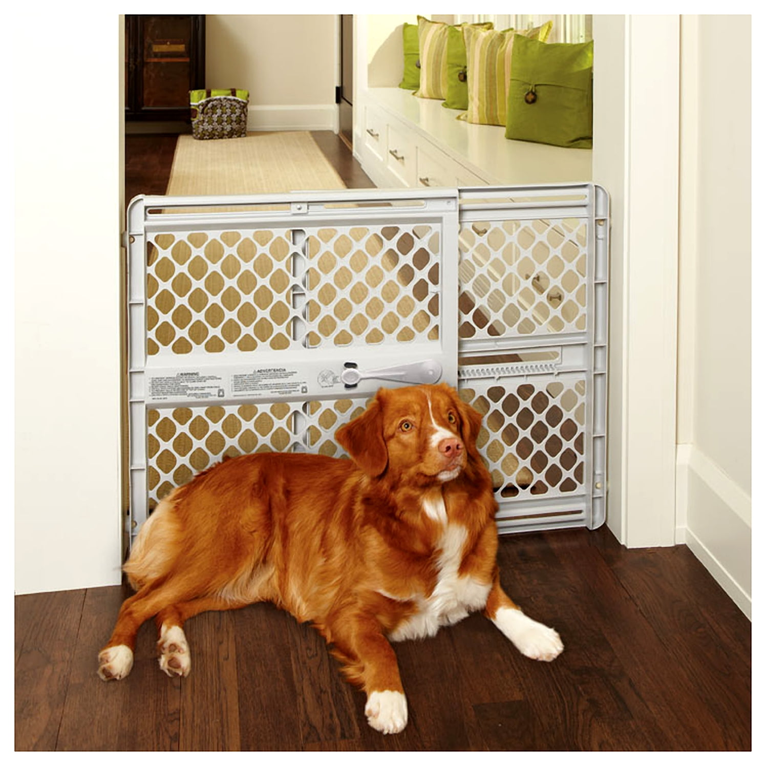 North States 26 In. to 42 In. W. White Plastic Universal Pet Gate