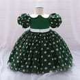 thumbnail image 4 of Toddlers Polka Dot Vintage Bow Dress Halloween Birthday Party Costume, 4 of 6