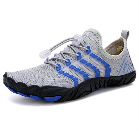 

Nitouy Aqua Shoes Breathable Diving Running Shoes for Women Men (gray blue38)