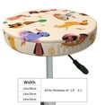 thumbnail image 4 of Hirioo Dogs In Different Poses for Round Bar Stool Seat Covers Washable Stool Cushion Slipcover Elastic Bar Chair Covers for 12-14 Inch Chair-13 inch, 4 of 7
