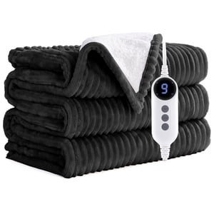 Vccoem Heated Blanket Throw, 50x60 Inch, Gray