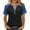 #072-Blue, variant on Xuyuer Women's Buttoned V-neck Short-sleeve Raglan Loose T-shirt