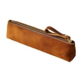 thumbnail image 3 of Under $1 Pencil Case, Vintage Handmade Soft Faux Leather Large Capacity Zipper Pen Pouch, Stylish Stationery Organizer for College Office Travel by PALIFEUR, 3 of 7