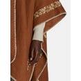 thumbnail image 4 of The Pioneer Woman Border Embroidery Ruana Layering Piece, Cognac, 4 of 5