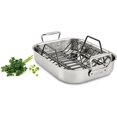 thumbnail image 4 of All-Clad Gourmet Stainless Steel Nonstick Roaster with Rack, 11 x 14 inch, Silver, 4 of 6