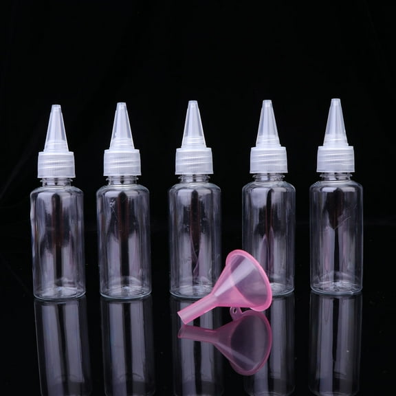 IDEANATEGRATE 20Pcs Empty Dye Bottles For Hair Coloring Squeezable Storage Assorted Color General Users