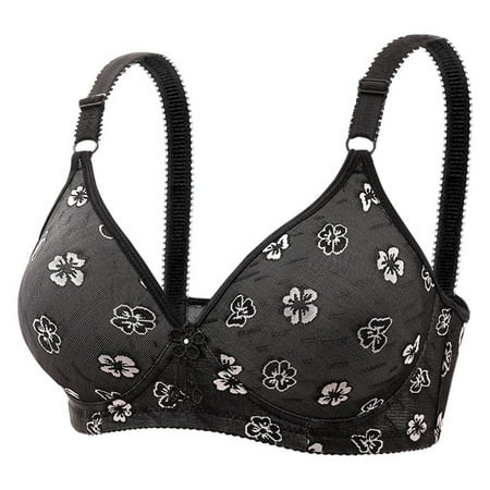 HBFAGFB Womens Bras Comfortable No Steel Ring Breathable Ladies Bra Push up Bra Underwear Black Size 42/95