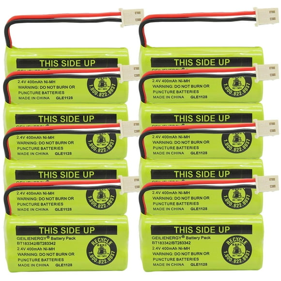 4-Pack 2.4V Replacement Batteries For VTech & AT&T Cordless Phones – 600mAh, BT166342 Compatible