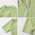 thumbnail image 5 of OBEEII Swimsuits for Boys Short Sleeve Swimwear Front Zipper One Piece Bathing Suits with Swimming Hat Kids Surfing Suits, 5 of 9