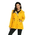 thumbnail image 5 of Women's Hooded Rain Jacket Outdoor Raincoat Windbreaker (Yellow), 5 of 5