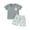 Gray, variant on Toddler Baby Boy Summer Baseball Outfit 6M 12M 18M 24M 3Y Letters Print T-Shirt Tops and Baseball Shorts 2Pcs Casual Clothes Set