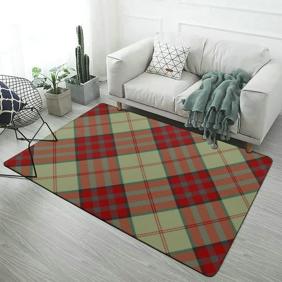 Red Colored Diamond Grid Carpet Rug for Home Living Room Bedroom Sofa Doormat Decor Area Rug Non-slip Mat