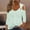 Mint Green women plus size cold shoulder top a1, variant on Women Plus Size V Neck Cold Shoulder Eyelet Pullover Tops Casual Fall Winter Solid Trendy Loose Fit Tshirt Cute Comfy Basic Blouses for Work, Blue 2XL
