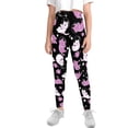 thumbnail image 2 of COEQINE Cat Astronaut Star Girls Yoga Pants for Dance Running Breathable Soft High Waist Athletic Leggings, for 12-13 Years Kids Girls, 2 of 7