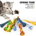 thumbnail image 4 of 10pcs Cat Spring Toy Funny Jumping Catcting Toy Pet Colorful Interactive Telescopic Tube Flexible Spiral Spring Cat Chewing Toy 10pcs, 4 of 6