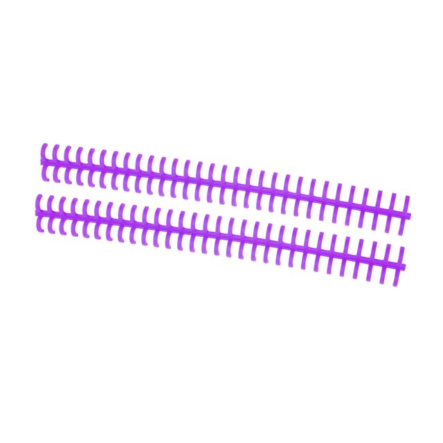Binding Spine, Binding Comb 65 Sheet Holdable Wear Resistant PP Plastic Cuttable 10 Pcs For Student For Office Purple