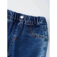 thumbnail image 6 of Aislor Kids Girls Casual Flared Jeans Vintage Wide Leg Denim Trousers Bell-Bottom Denim Pants Blue 150, 6 of 7
