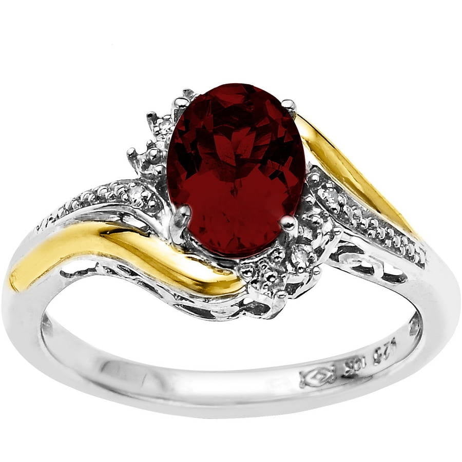 55Carat Natural 925 Sterling Silver Garnet Women Rings January Birthstone Adjustable Jewelry in Size 4-13 