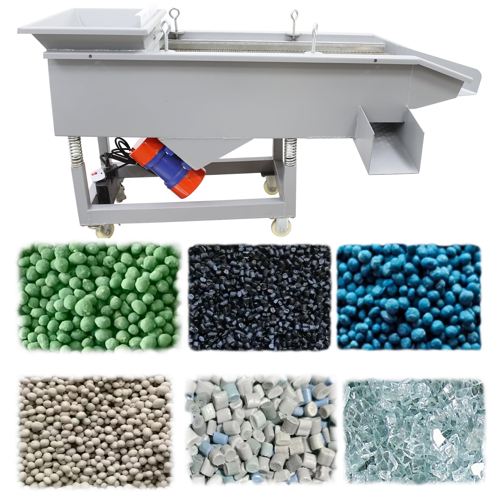 3-layer Linear Vibrating Screen with 6mm 4mm 2mm Screen Electric Dual-motor Screen Shaker 220V