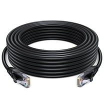 Ethernet Cable 20 ft CAT6 High Speed Internet Network LAN Cable Cord, Outdoor Waterproof (Black)