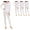 White, variant on BILLIONHATS 3 Pack of 2pc Thermal Sets for Women, Base Layer Long Johns Underwear, Top & Bottom, Cotton, Solid Colors (X-Large, Pink)