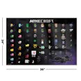 thumbnail image 3 of Minecraft - Gaming Poster (Pixel Sprites / Collage) (Size: 25" X 37") (Brushed Champagne Aluminum Frame), 3 of 6