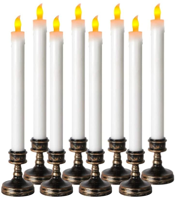 Details about   12 PACK Window Candles LED Flameless Battery Operated Taper Candle Stick 