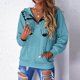 thumbnail image 2 of Sudadera para mujer Otoño Sudaderas Moda Otoño Invierno Manga larga Estampado sólido Tops con capucha Odeerbi  ODB-5, 2 of 6