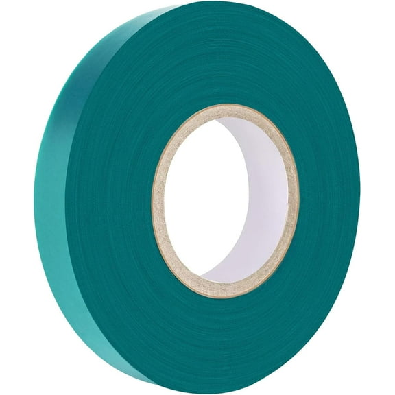 Stretch Tie Tape Roll, 1/2" 150ft Garden Tie Tape, Thick Sturdy Plant Ribbon Garden Green Vinyl Stake Gardening Tools for Indoor Outdoor Patio Plant Use