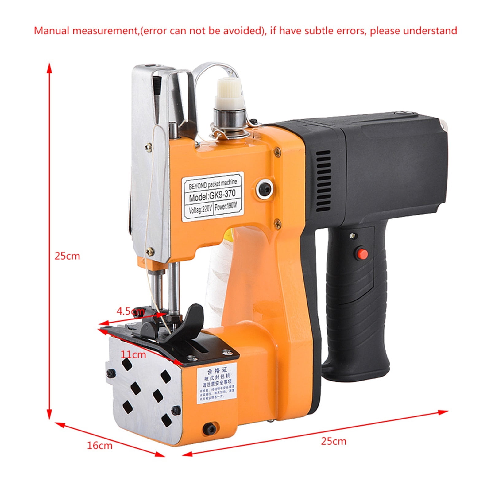 GK9-370 Automatic Portable Small Express Bag Woven Bag Packing Machine Sack Closer Electric Rice Bag Sewing Machine ,Easy to Use