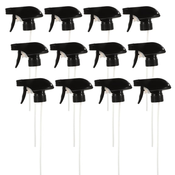 Bottle Pump Replacement Spray Nozzle Black Water Bottles Cleaner Pp 12 Pcs