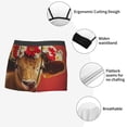 thumbnail image 3 of Honeii White And Red Daisy Cow Men's Underwear Boxer Briefs Pack, ComfortSoft Boxer Brief for Men, Moisture-Wicking Breathable-XX-Large, 3 of 5