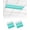 Aqua, Teal, White, variant on Fluorescent Light Covers for Ceiling Lights 3 Pack, Light Brown Ombre Magnetic Classroom Light Covers 4x2 Feet, Modern Gradient Abstract Aesthetics Art Fluorescent Ceiling Filters for Office
