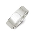 thumbnail image 2 of Solid 925 Sterling Silver 7mm Flat Wedding Band - Size 9, 2 of 3