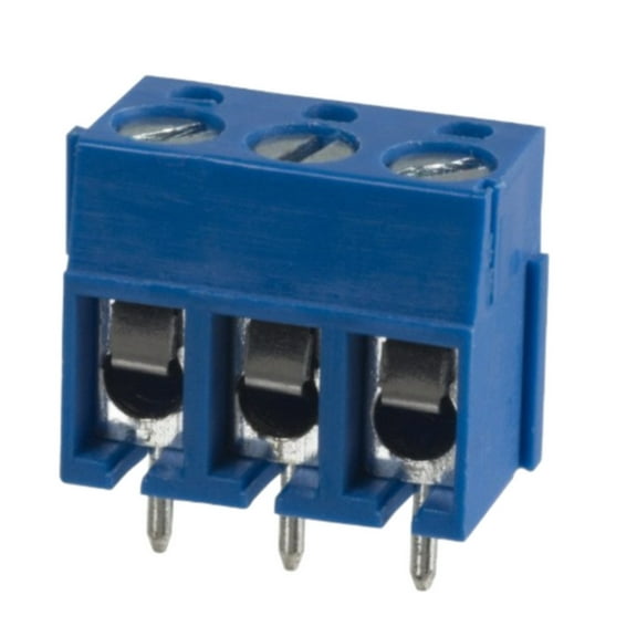Pack of 5 OSTTA030161 Terminal Block 3 Position Wire to Board Horizontal with Board 0.197 (5.00mm) Through Hole