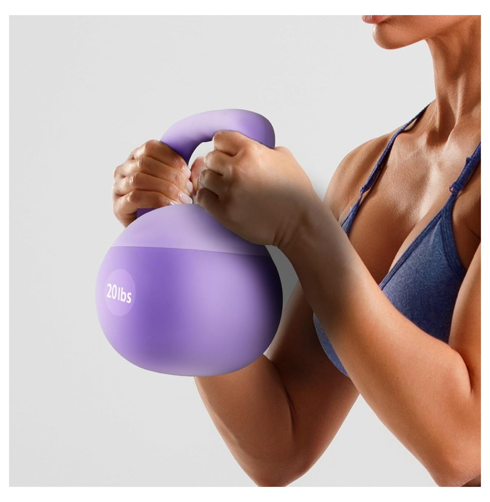 Kettlebell Weights Strength Training Kettlebell-Great for Full Body Workout and Strength Training,Easy Grip Handle,PVC Filled with Iron Sand