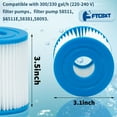 thumbnail image 2 of FTCBXT 12 Pack Type I Pool Filter Cartridge Compatible with 58093 300/330 Gal/H Above Ground Pool Pump Cartridge Replacement, 2 of 6