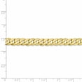 thumbnail image 5 of Leslie's Real 10kt Yellow Gold 7.25mm Flat Beveled Curb Chain; 24 inch; Lobster Clasp; for Adults and Teens; for Women and Men, 5 of 5