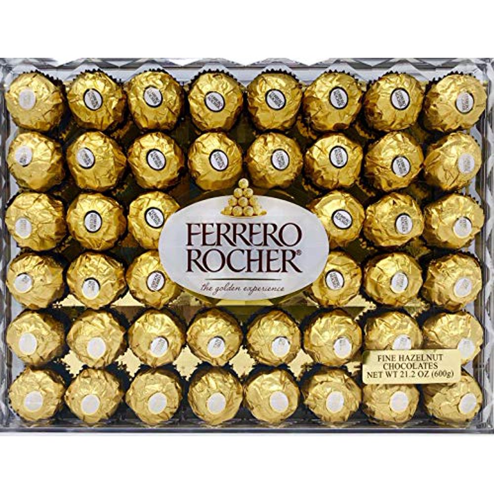 Ferrero Rocher Fine Hazelnut Chocolates, Chocolate Gift Box, 48 Count