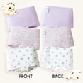 thumbnail image 3 of Balabala Girls 3-Pack Soft Cotton Briefs – Apple & Bunny Print Toddler & Kids Underwear, 3 of 6