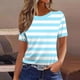 thumbnail image 3 of Camiseta de Manga Corta de Verano para Mujeres Delgada Moda Casual Impresa No Estructurada Cuello Redondo Mujer Manga Corta Tops Casual, 3 of 4