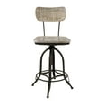 thumbnail image 2 of Carolina Classics Mason Adjustable Stool in Natural Driftwood/Aged Iron, 2 of 3