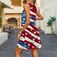 thumbnail image 4 of Sundresses for Women 1776-2026 250 Anniversary USA Flag Print V Neck Mini Tank Dress Beach Dress with Pocket, 4 of 6