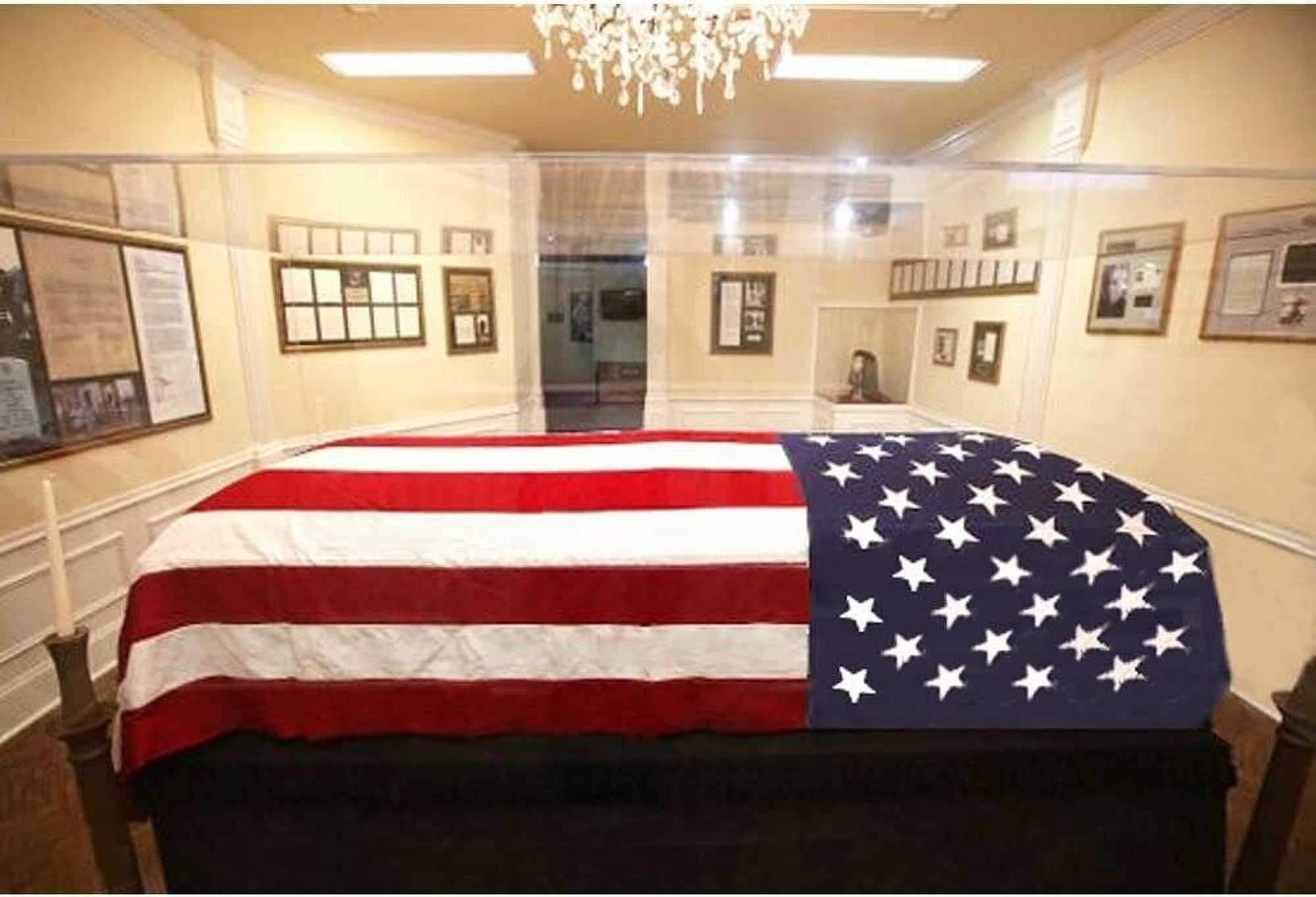 Anley Memorial Flag American US Flag 3x5 Foot Heavy Duty Cotton For Veteran USA Burial Casket Flags