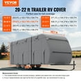 thumbnail image 2 of VEVOR Travel Trailer Cover, 20-22 ft RV Cover, 4-Layer Non-Woven Fabric Camper Cover, Waterproof, Windproof and Rip-Stop Class A RV Cover, with Storage Bag, Repair Patches, Straps and Tire Covers, 2 of 9